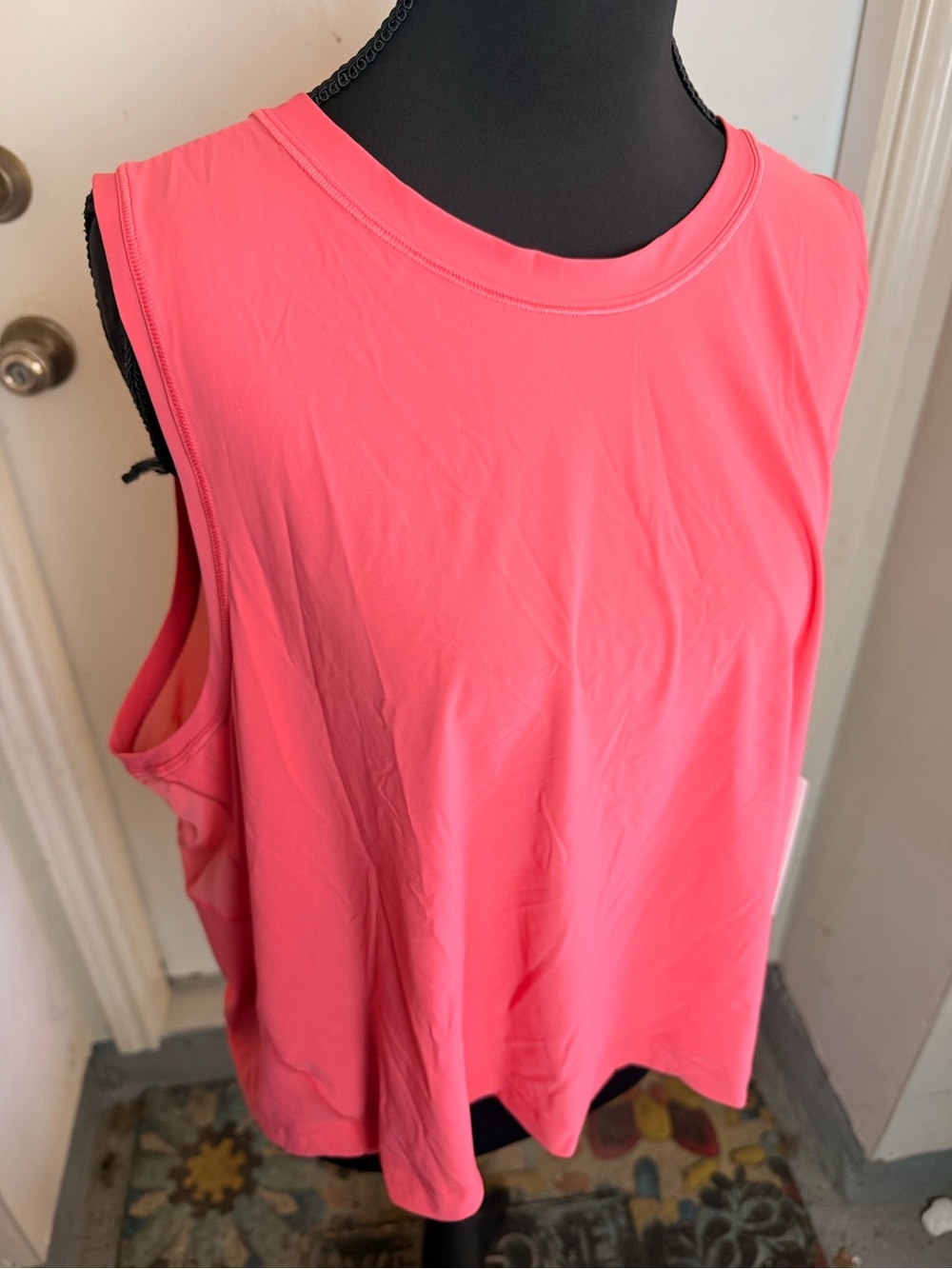 Athleta Neon Pink Scoop Neck Athletic Tank